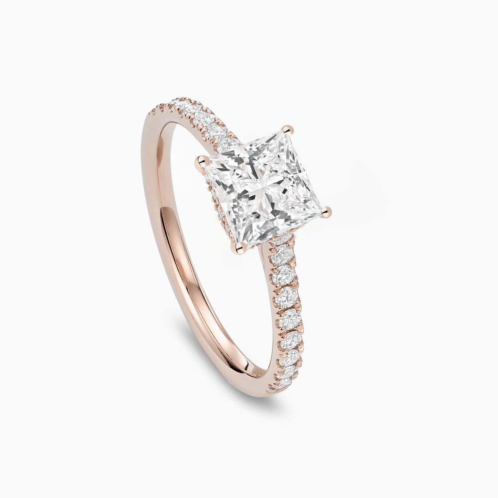 The Ecksand Engagement Ring with Cathedral Setting and Diamond Belt shown with  in 