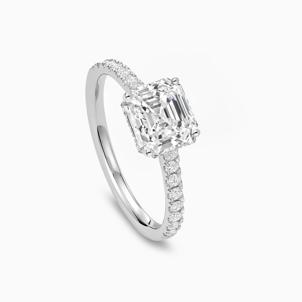 The Ecksand Engagement Ring with Cathedral Setting and Diamond Belt shown with  in 