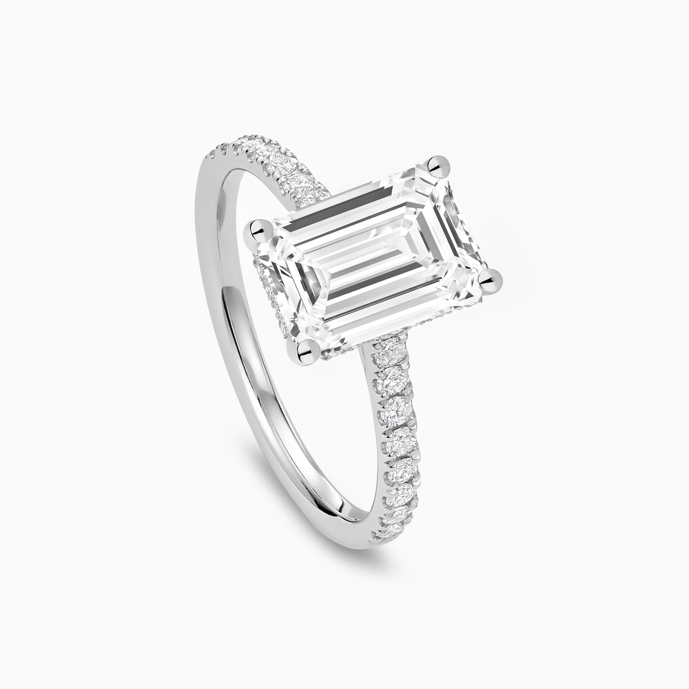 The Ecksand Engagement Ring with Cathedral Setting and Diamond Belt shown with  in 