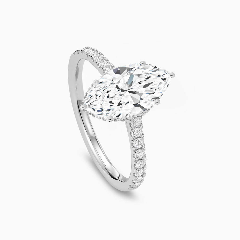 The Ecksand Engagement Ring with Cathedral Setting and Diamond Belt shown with  in 