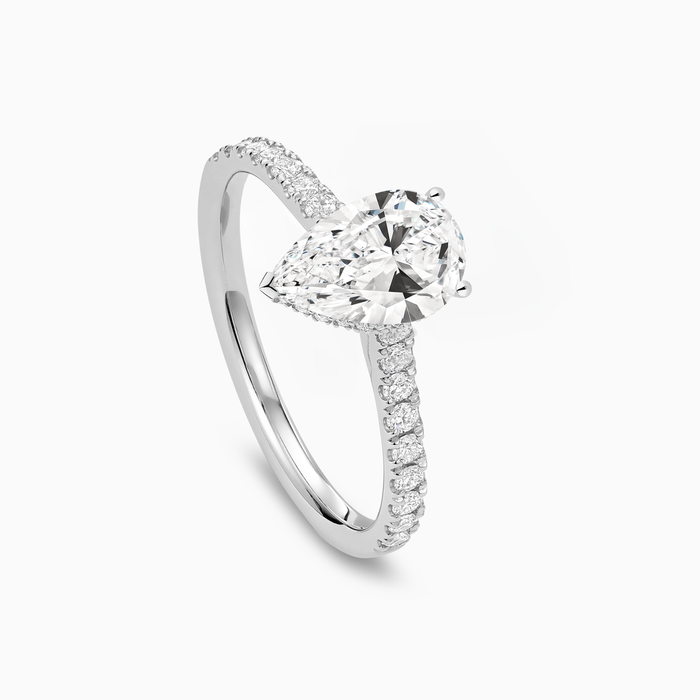 The Ecksand Engagement Ring with Cathedral Setting and Diamond Belt shown with  in 