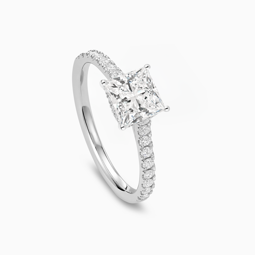 The Ecksand Engagement Ring with Cathedral Setting and Diamond Belt shown with  in 