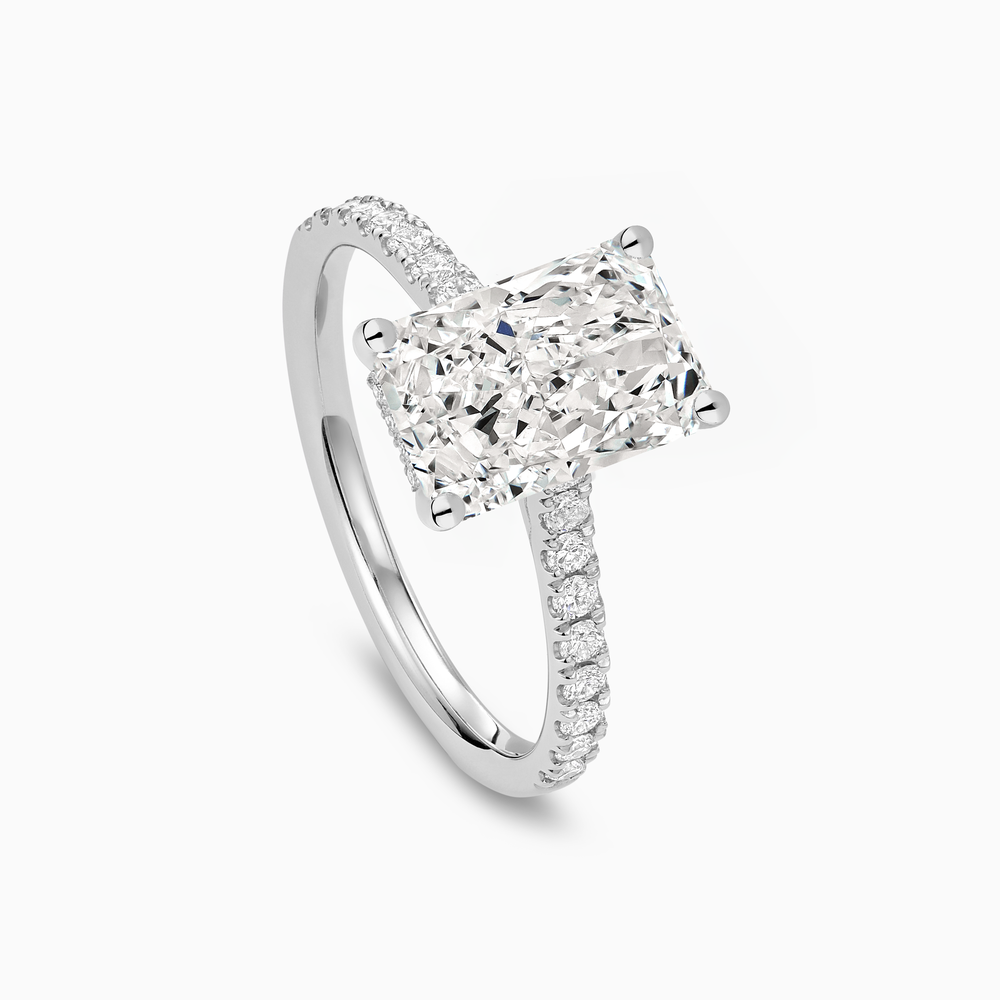 The Ecksand Engagement Ring with Cathedral Setting and Diamond Belt shown with  in 