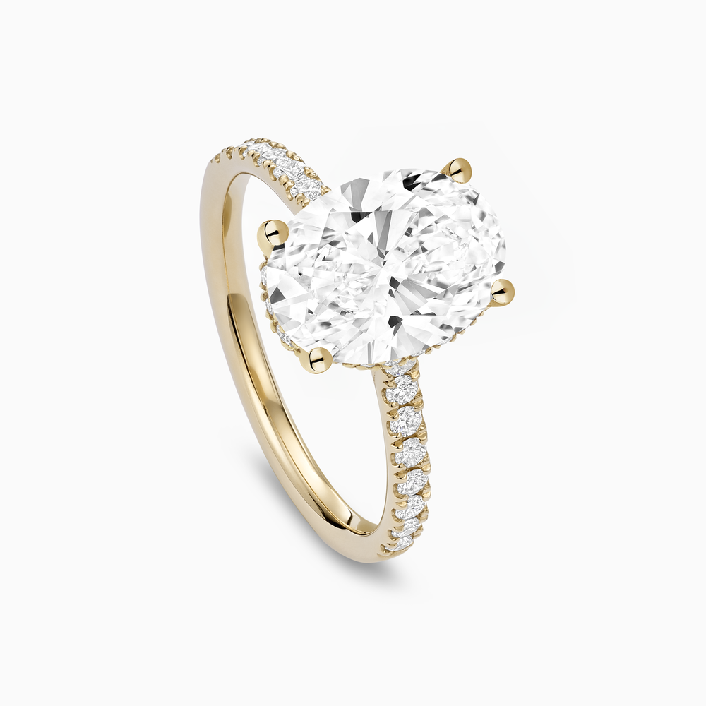 The Ecksand Engagement Ring with Cathedral Setting and Diamond Belt shown with  in 