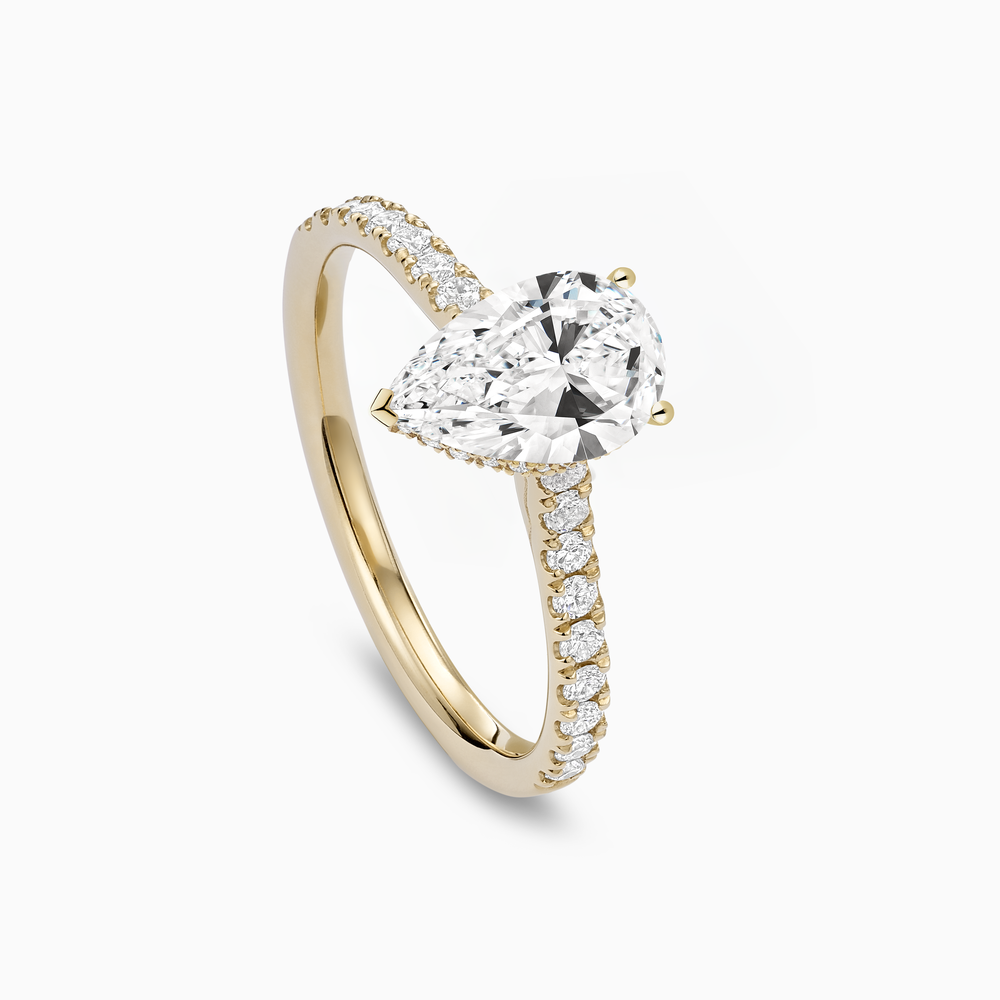 The Ecksand Engagement Ring with Cathedral Setting and Diamond Belt shown with  in 