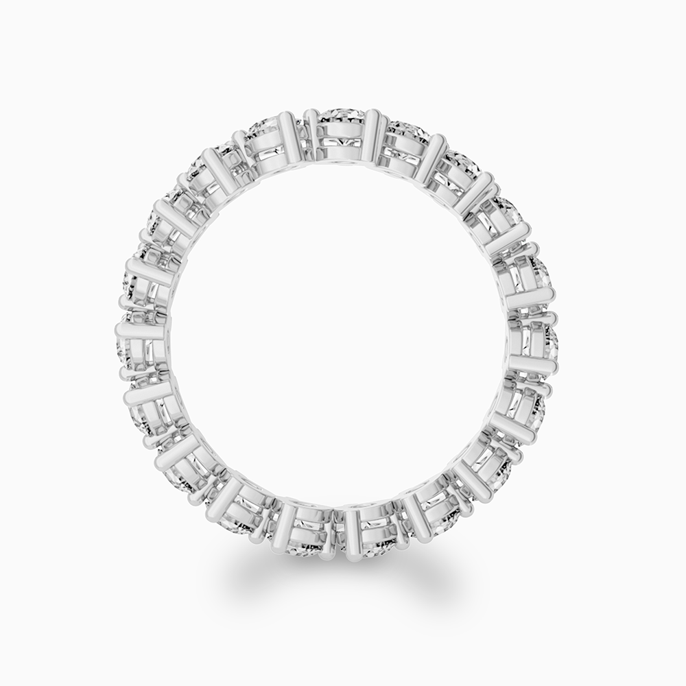 Ecksand Canadian-made diamond eternity wedding ring in 18K white gold.