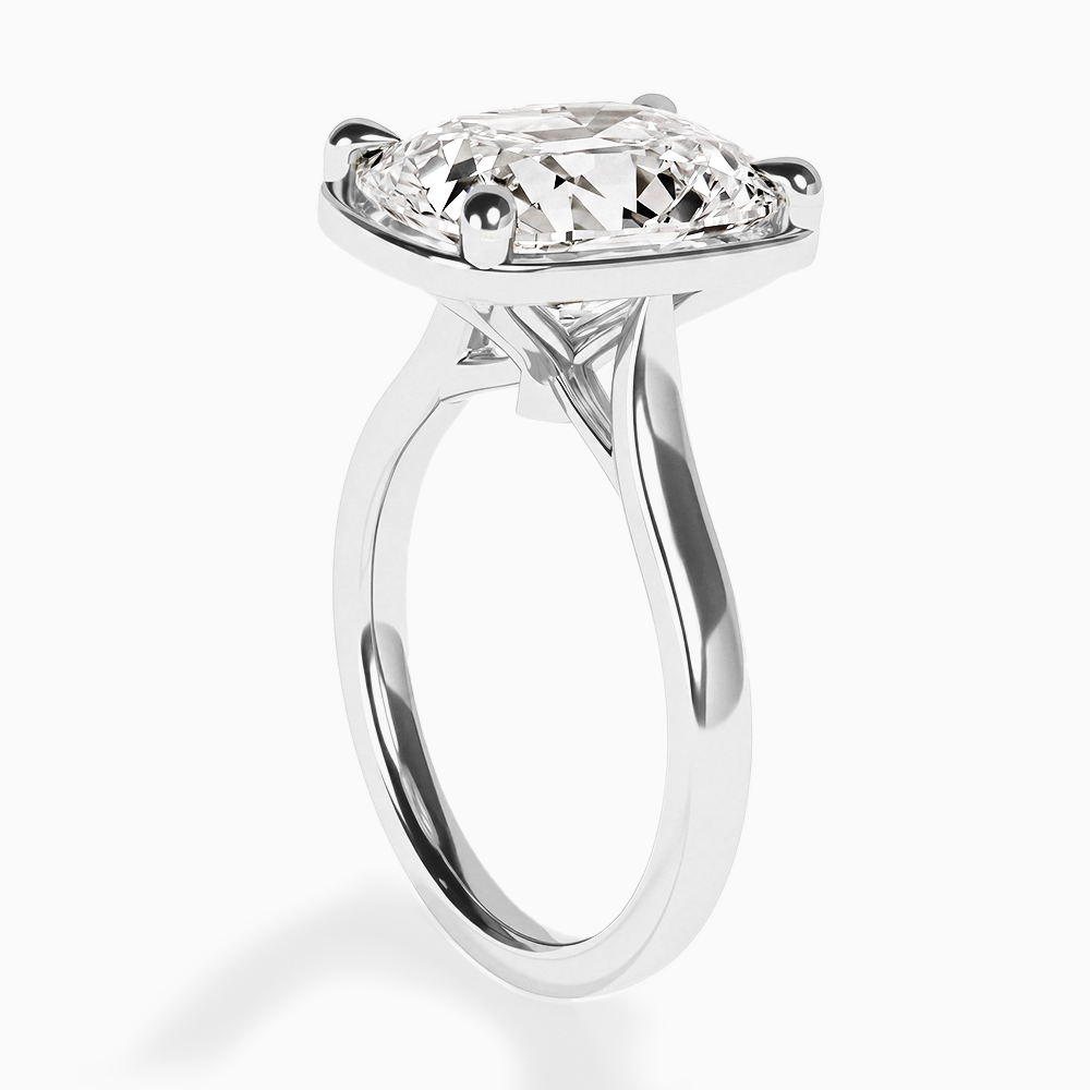 Love-Knot Bezel Frame Solitaire Diamond Engagement Ring | Ecksand®