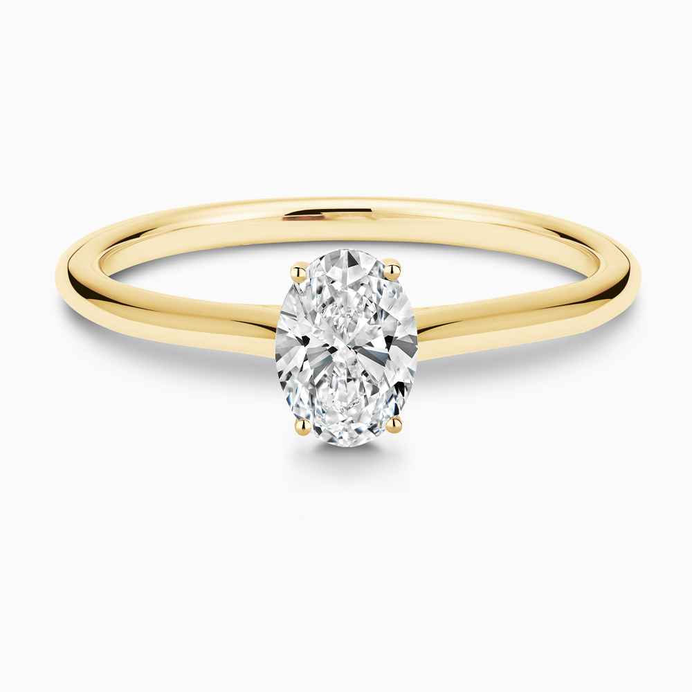 The Ecksand Thick Diamond Engagement Ring with Diamond Bridge and Cathedral Setting shown with  in Default Title