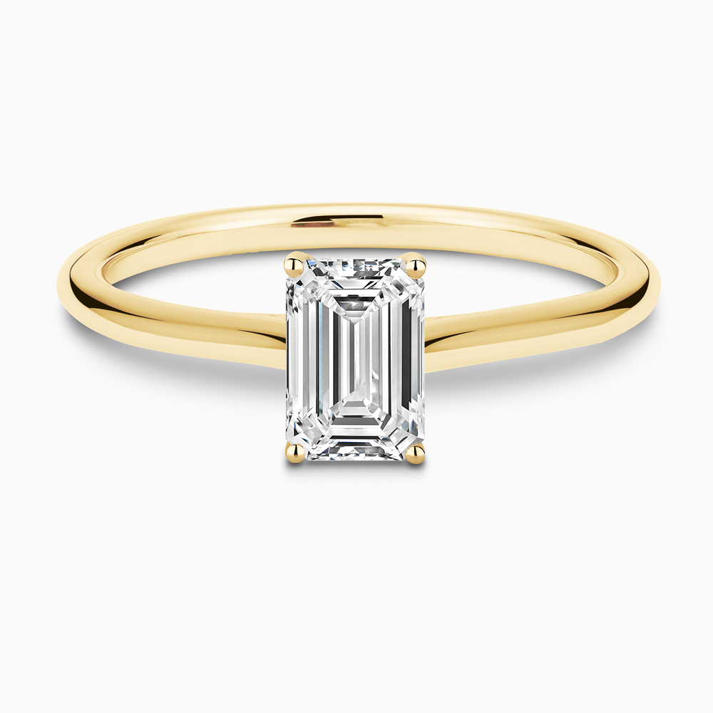 The Ecksand Diamond Engagement Ring with Diamond Bridge and Cathedral Setting shown with  in Default Title