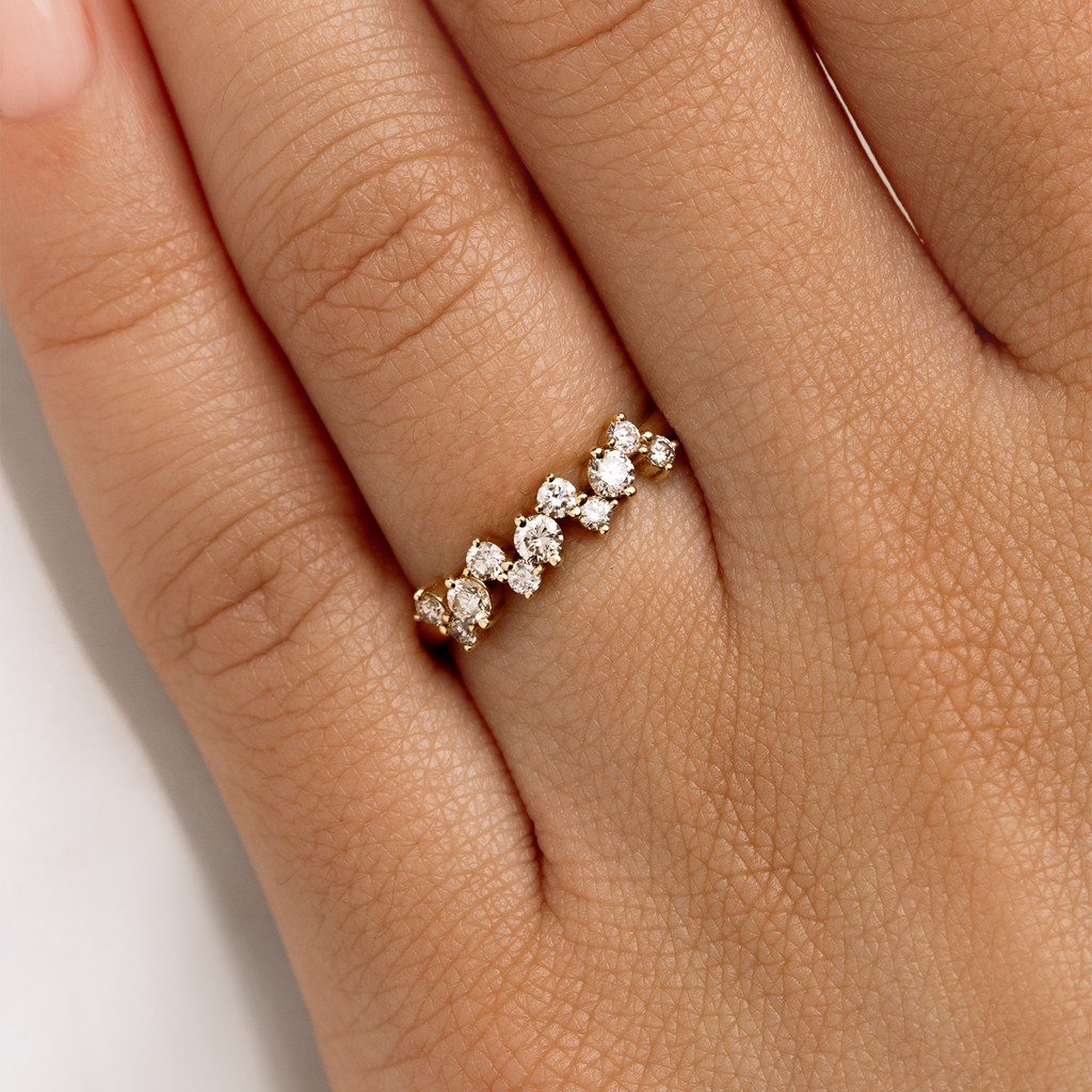 The Ecksand Cluster Diamond Pavé Ring shown with  in 