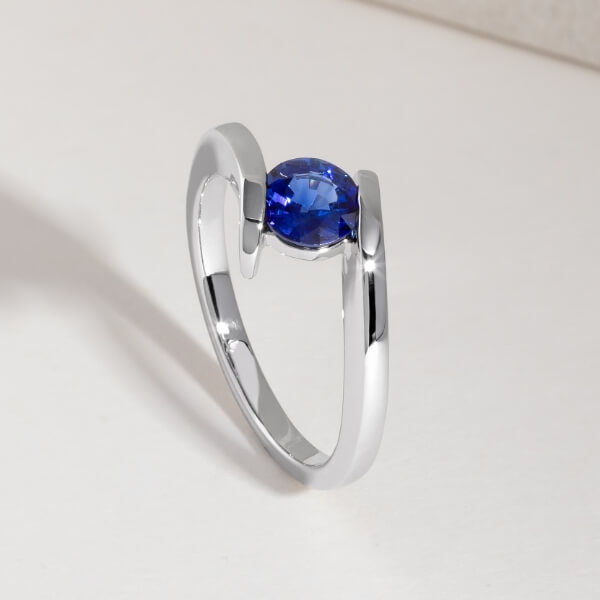 Ecksand Custom Blue Sapphire Wrap Ring