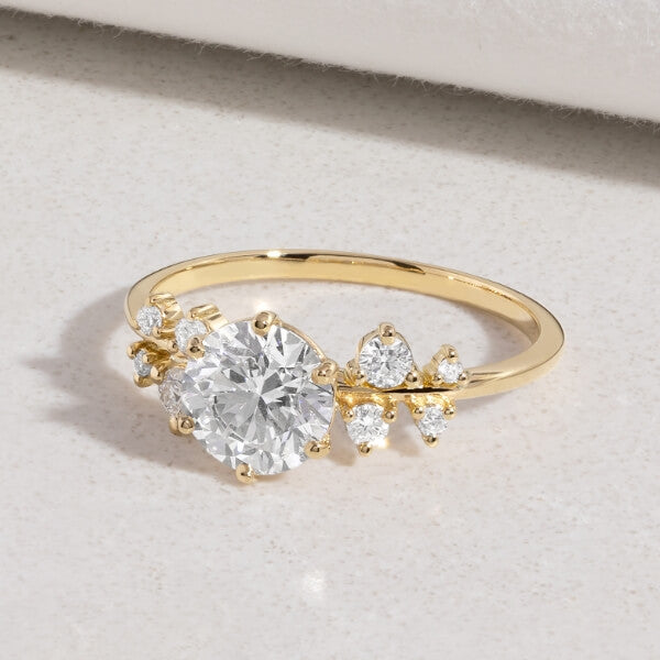 Ecksand Custom Asymmetrical Diamond Engagement Ring