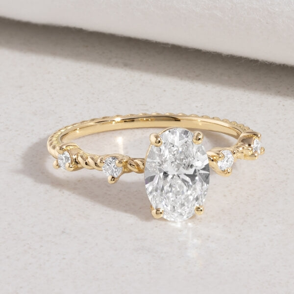 Ecksand Diamond Custom Engagement Ring with Twisted Gold