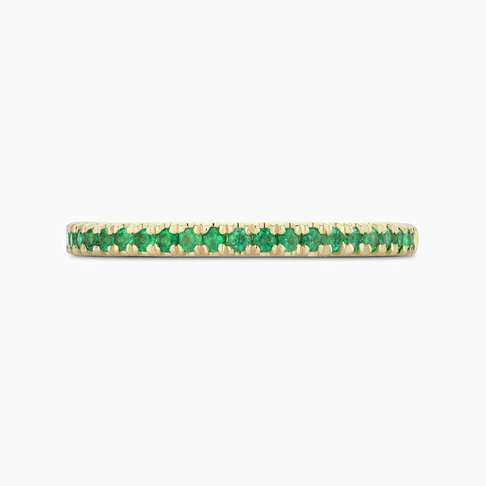 The Ecksand Timeless Emerald Pavé Eternity Ring shown with Stones: 1.3 mm (0.35+ ctw) | Band: 1.8 mm in 18k Yellow Gold