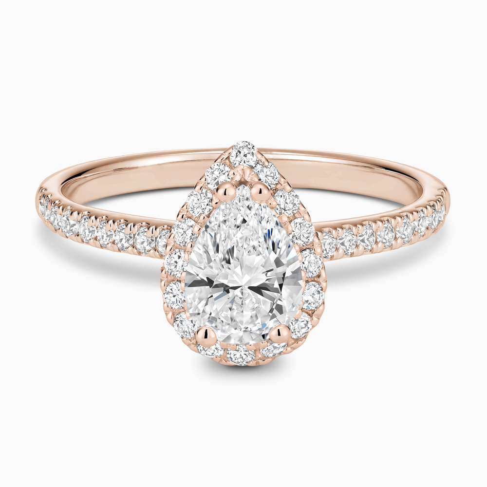 The Ecksand Diamond Engagement Ring with Diamond Halo, Pavé and Bridge shown with  in Default Title