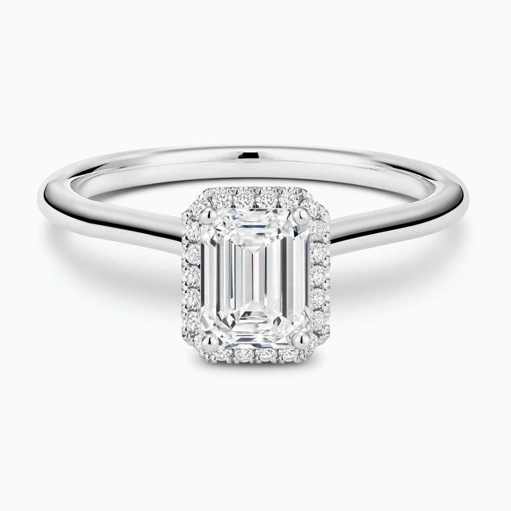 The Ecksand Cathedral-Setting Engagement Ring with Diamond Halo shown with  in Default Title