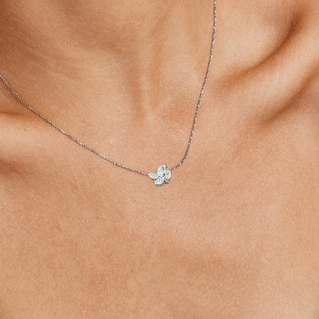 The Ecksand Four-Stone Diamond Cluster Necklace shown with  in 