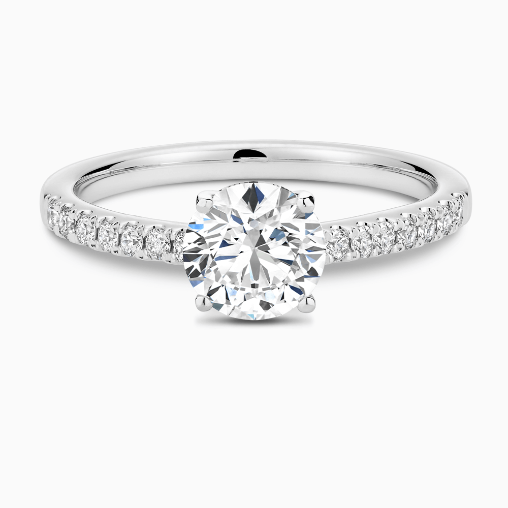 The Ecksand Diamond Engagement Ring with Cathedral Setting shown with  in Default Title