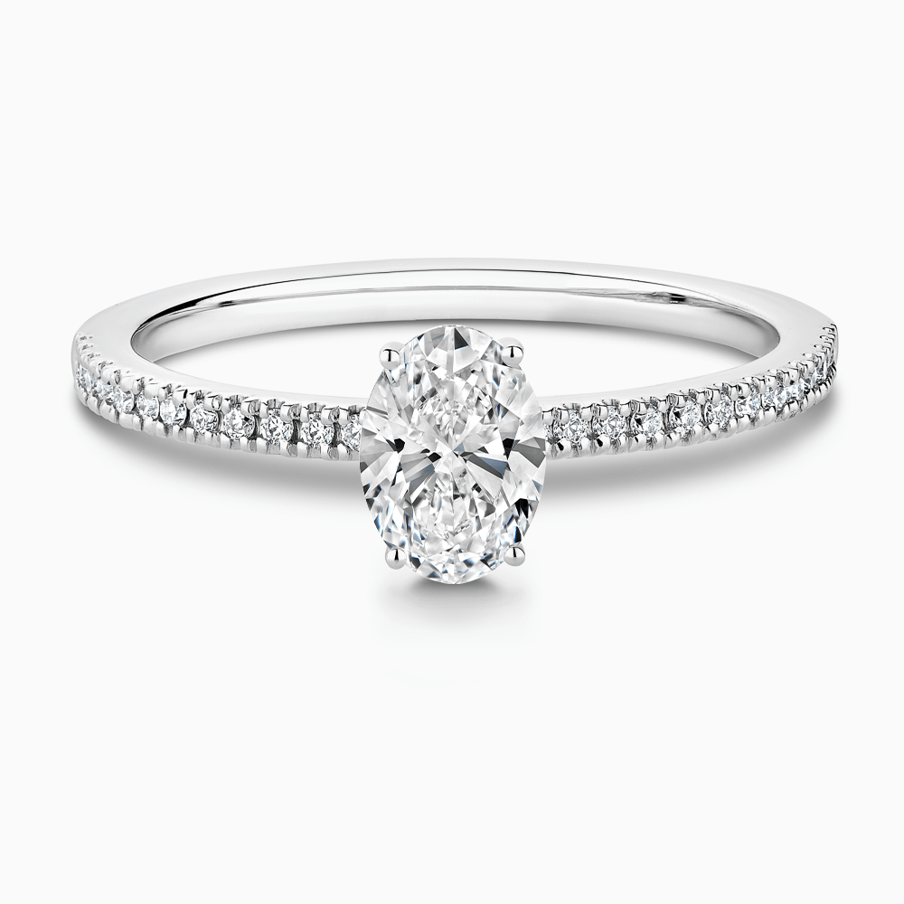 The Ecksand Diamond Pavé Engagement Ring with Basket Setting shown with  in 