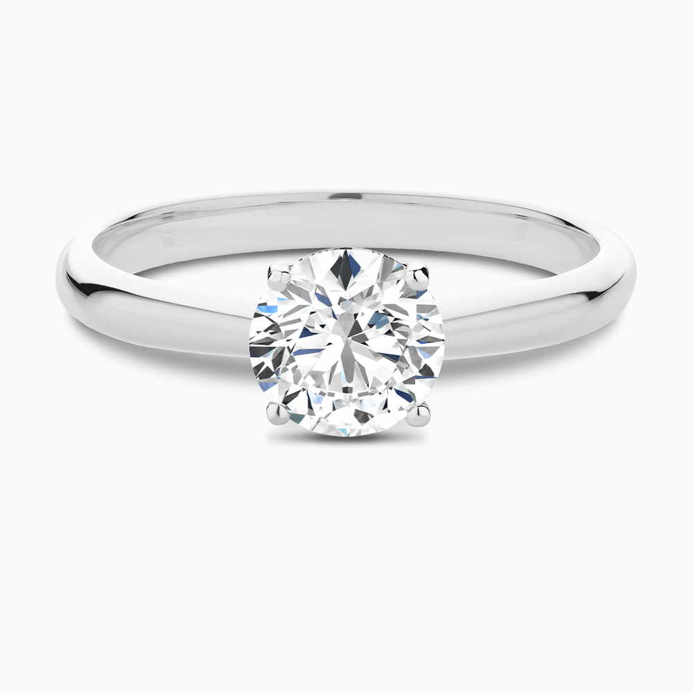 The Ecksand Tapered Diamond Engagement Ring with Basket Setting shown with  in Default Title