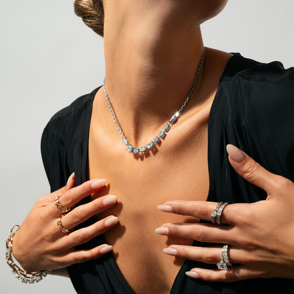 The Ecksand Multi-Shape Diamond Necklace shown with  in 