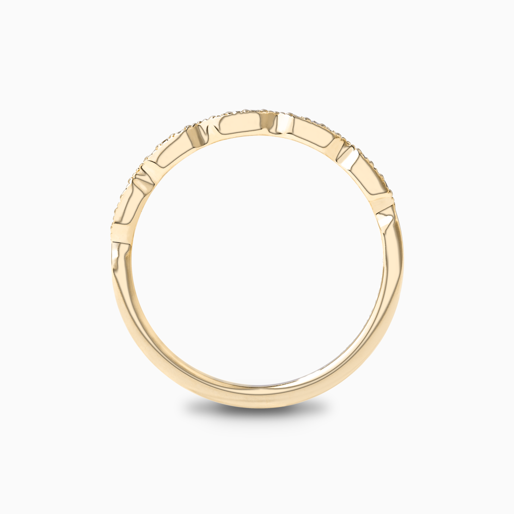 The Ecksand Diamond Wedding Ring with Milgrain Detailing shown with  in 