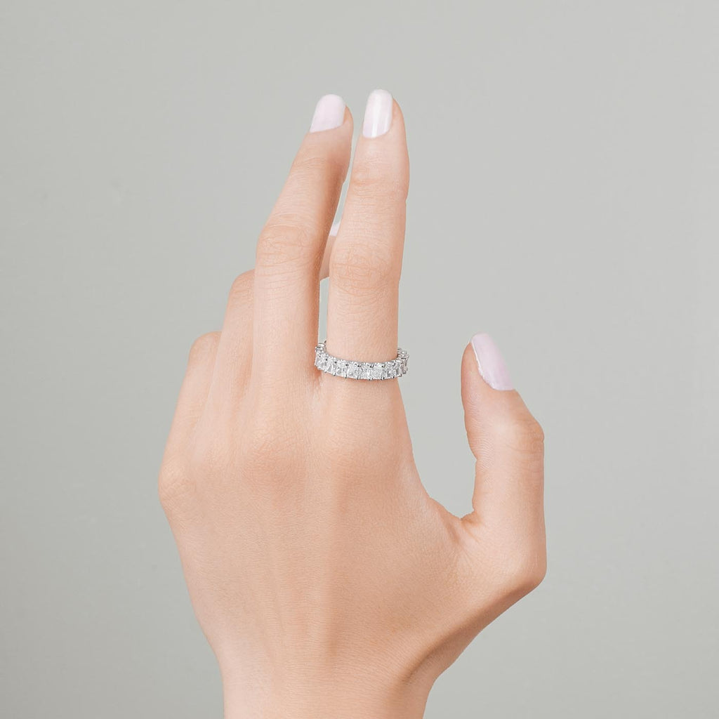 The Ecksand Radiant-Cut Half-Eternity Ring shown with  in 