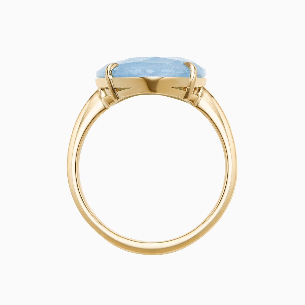 The Ecksand Rose-Cut Aquamarine Cocktail Ring shown with  in 