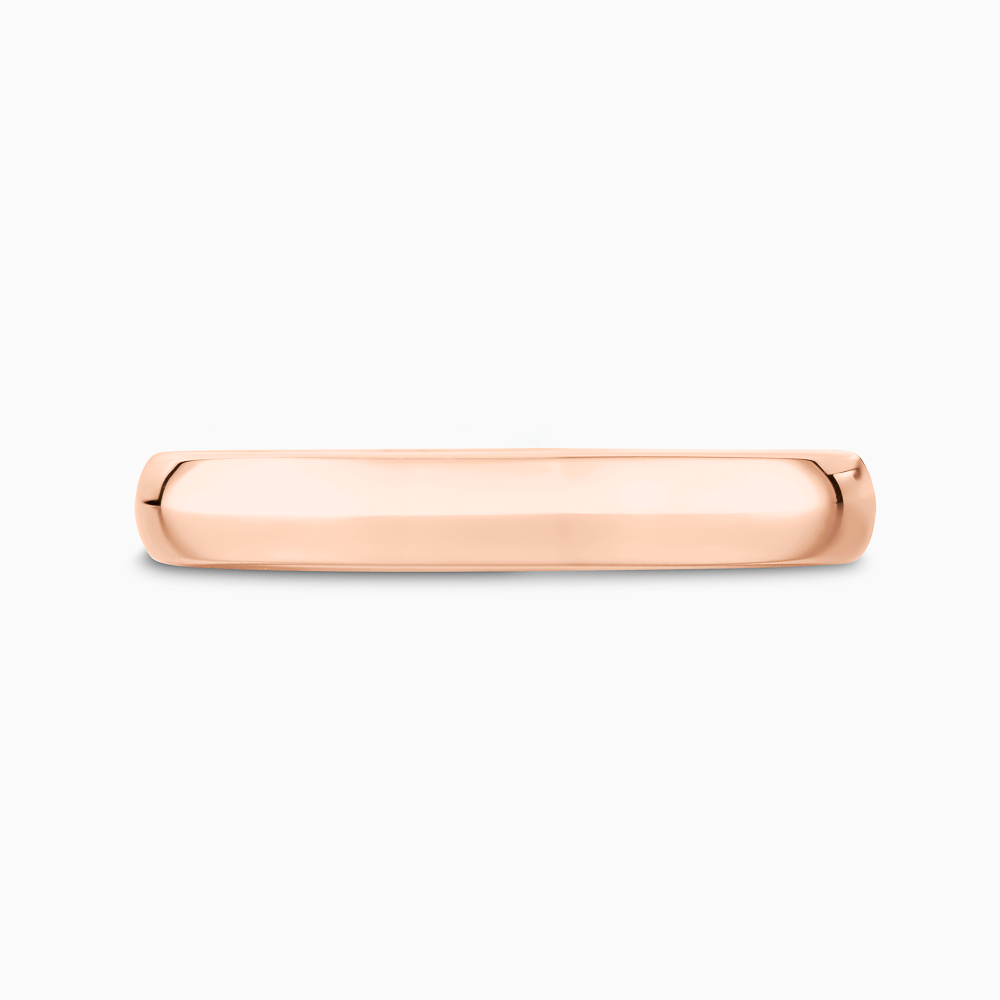 The Ecksand Timeless Wedding Ring shown with Band: 3mm in 14k Rose Gold