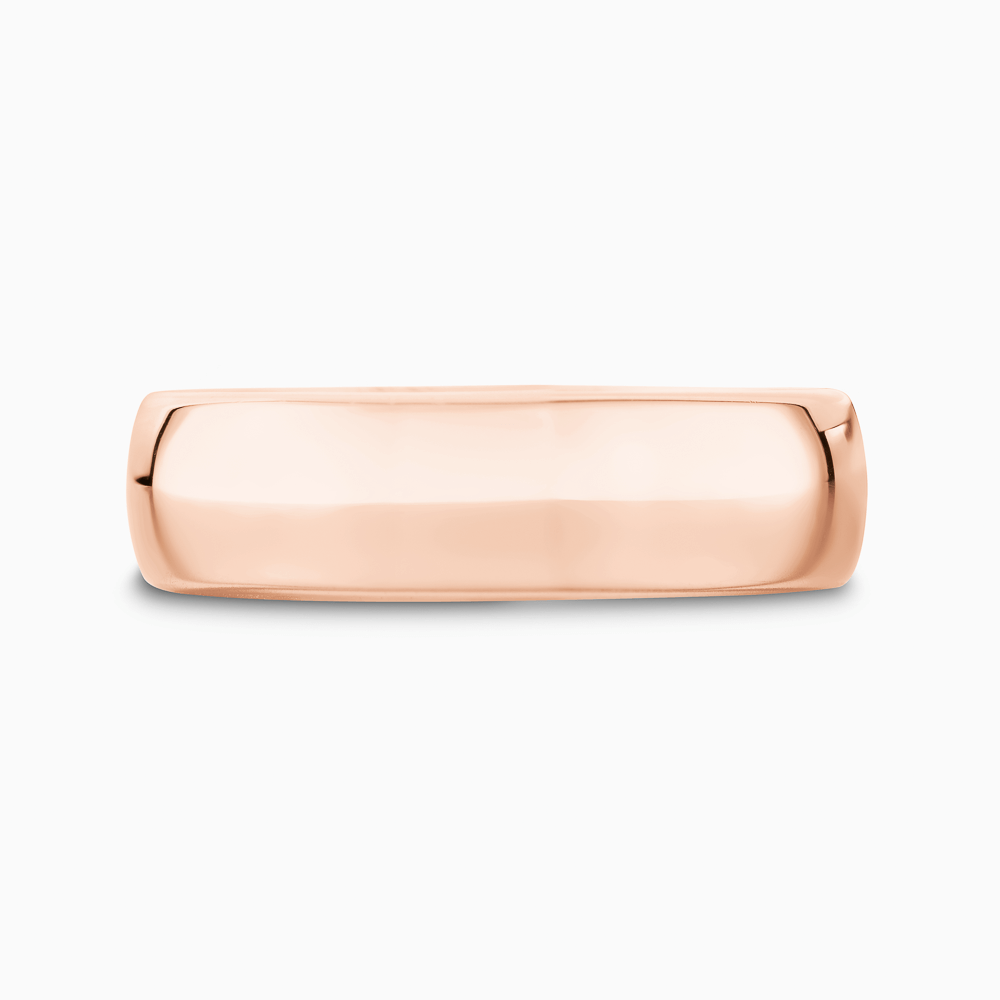 The Ecksand Thick Timeless Wedding Ring shown with Band: 6mm in 14k Rose Gold