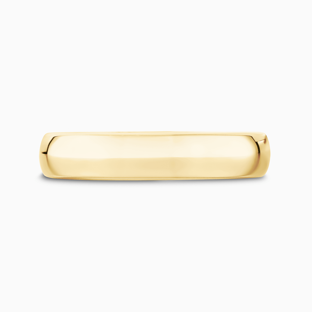 The Ecksand Timeless Wedding Ring shown with Band: 4mm in 18k Yellow Gold