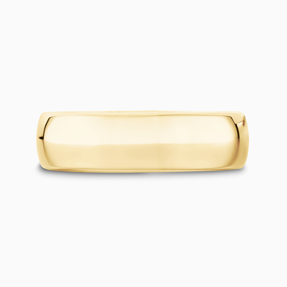 The Ecksand Thick Timeless Wedding Ring shown with Band: 6mm in 18k Yellow Gold