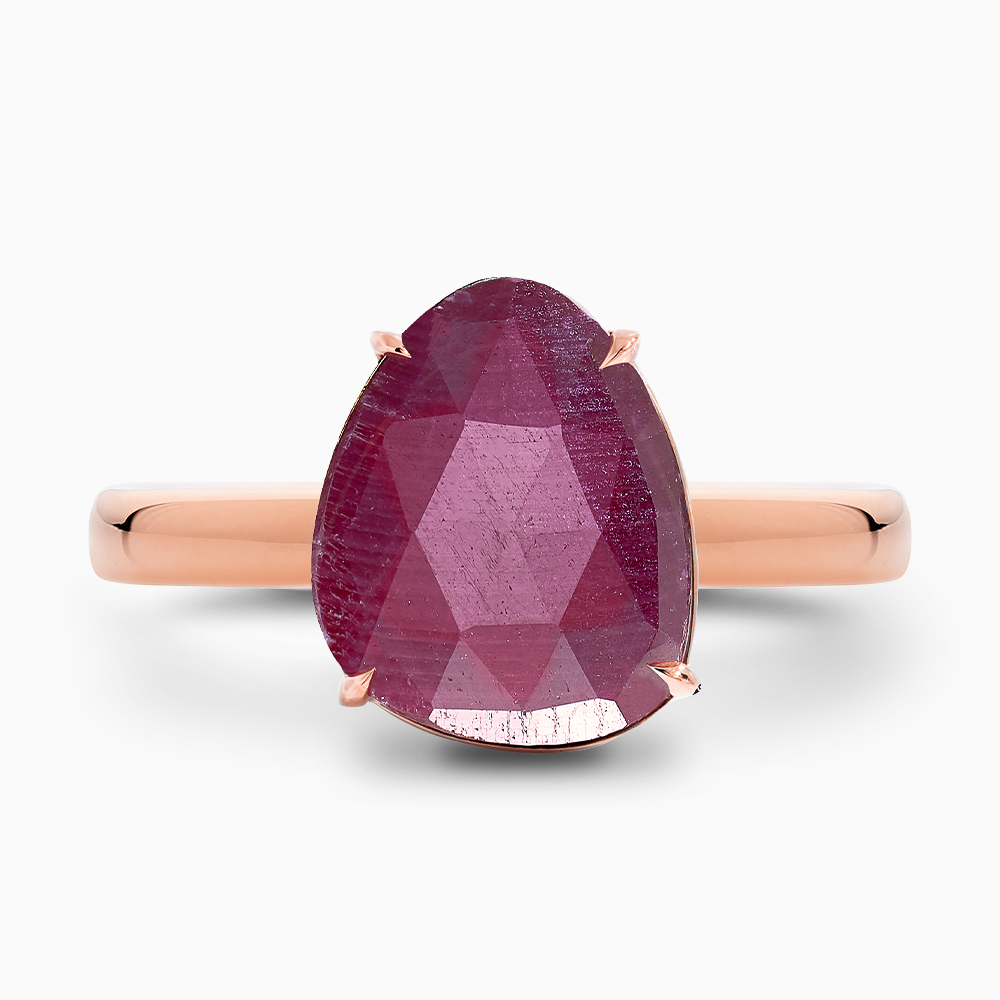 Rose Cut Ruby Cocktail Ring Ecksand