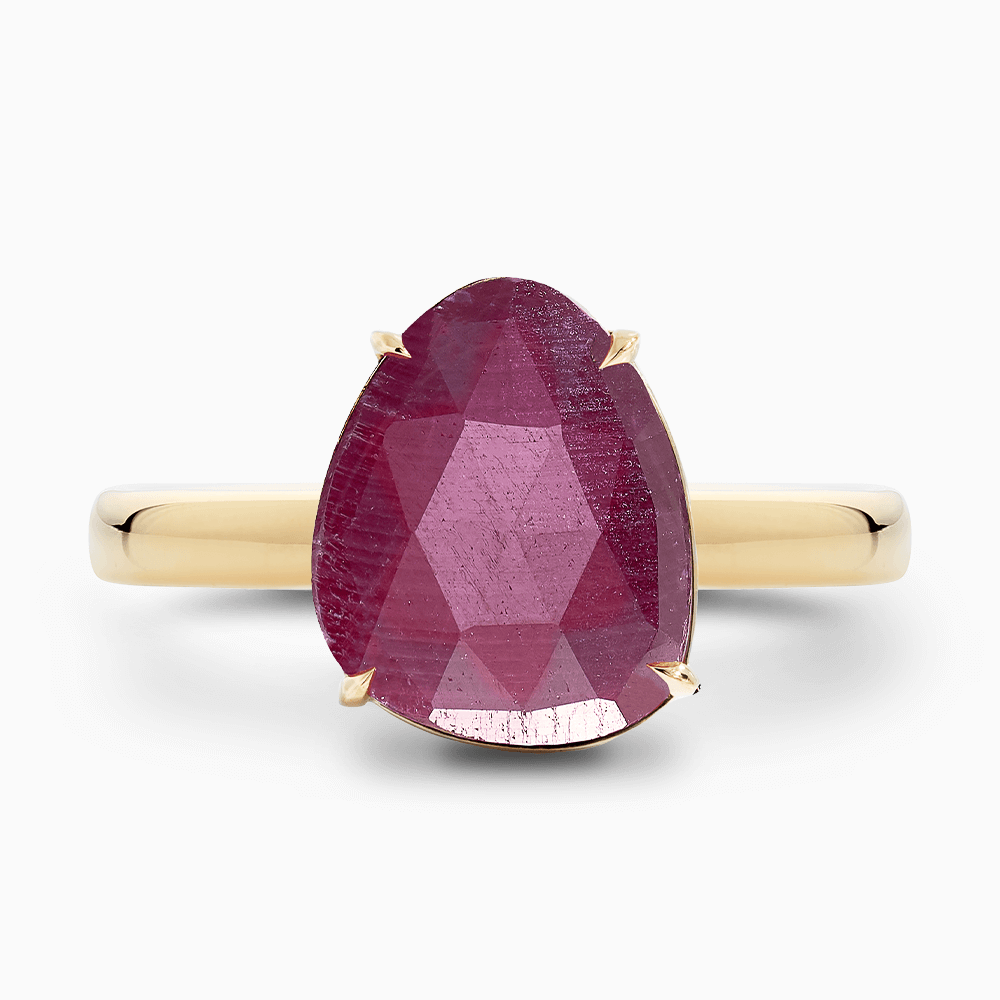Rose Cut Ruby Cocktail Ring Ecksand