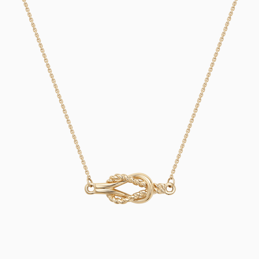 Twisted Gold Knot Necklace Ecksand - Main Image