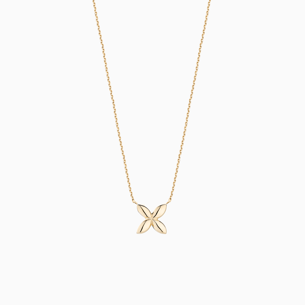 The Ecksand Gold Butterfly Pendant Necklace shown with  in 14k Yellow Gold