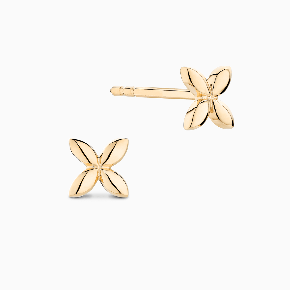 The Ecksand Gold Butterfly Stud Earrings shown with  in 14k Yellow Gold