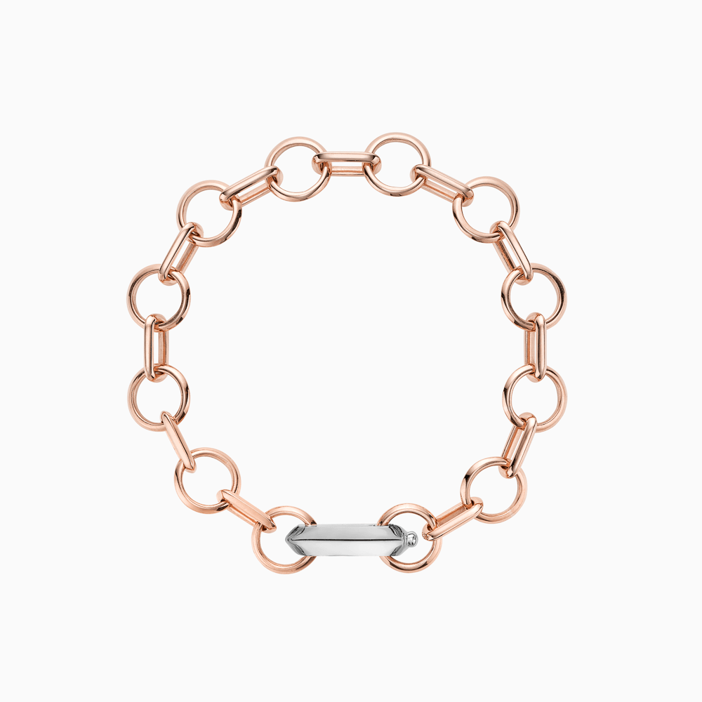 The Ecksand Duel Oversized Gold Chain Bracelet shown with  in 14k Rose Gold