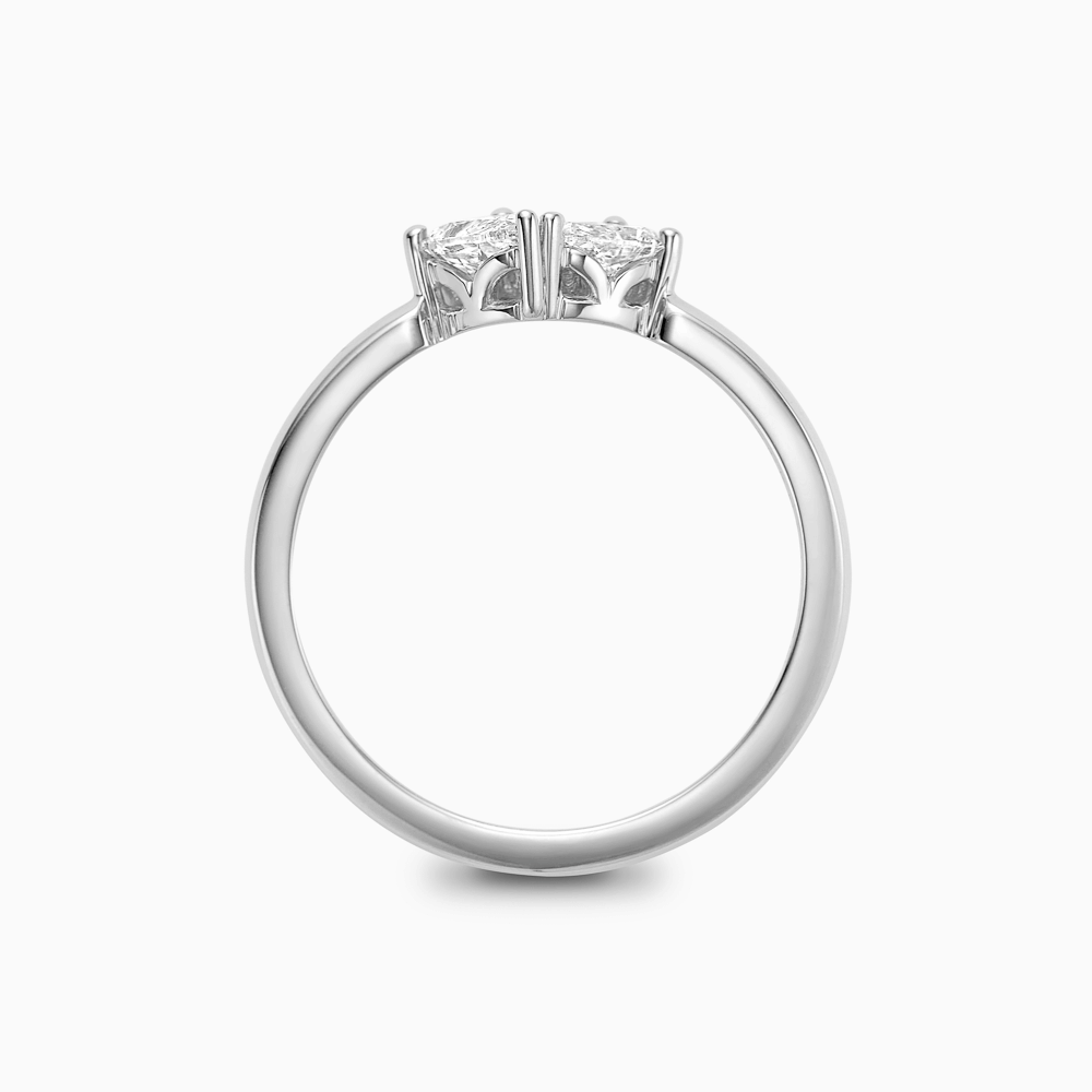 The Ecksand Knot-Basket Two-Stone Diamond Engagement Ring shown with  in 