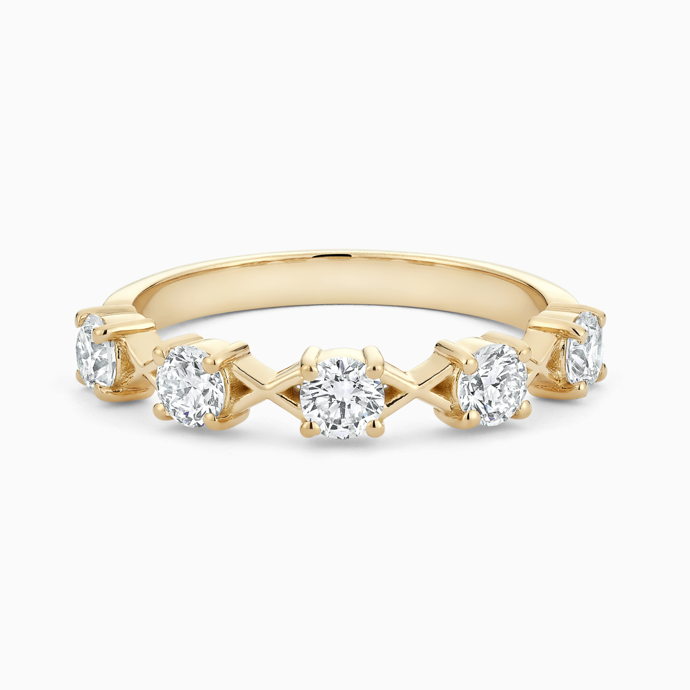 Interlocking X's Five-Diamond Ring | Ecksand