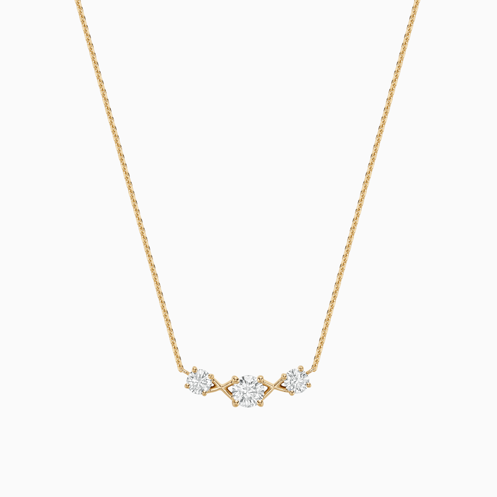 The Ecksand Interlocking X's Diamond Necklace shown with 0.65ctw in 18k Yellow Gold