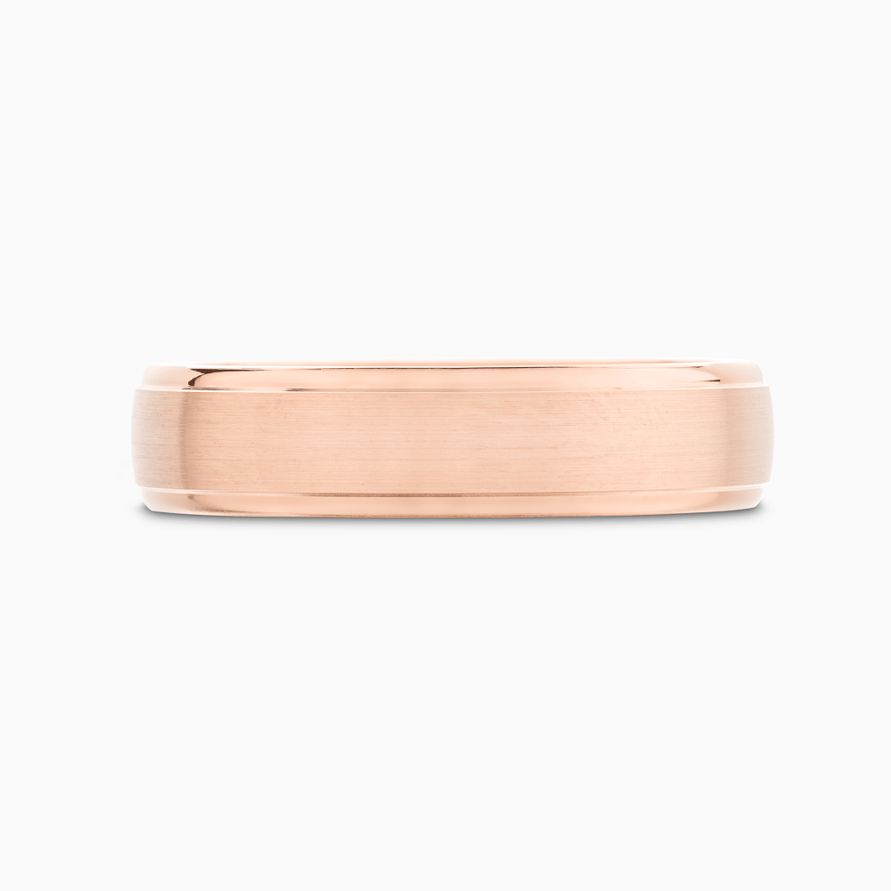 The Ecksand Thick Round-Edged Wedding Ring shown with Band: 5mm in 14k Rose Gold