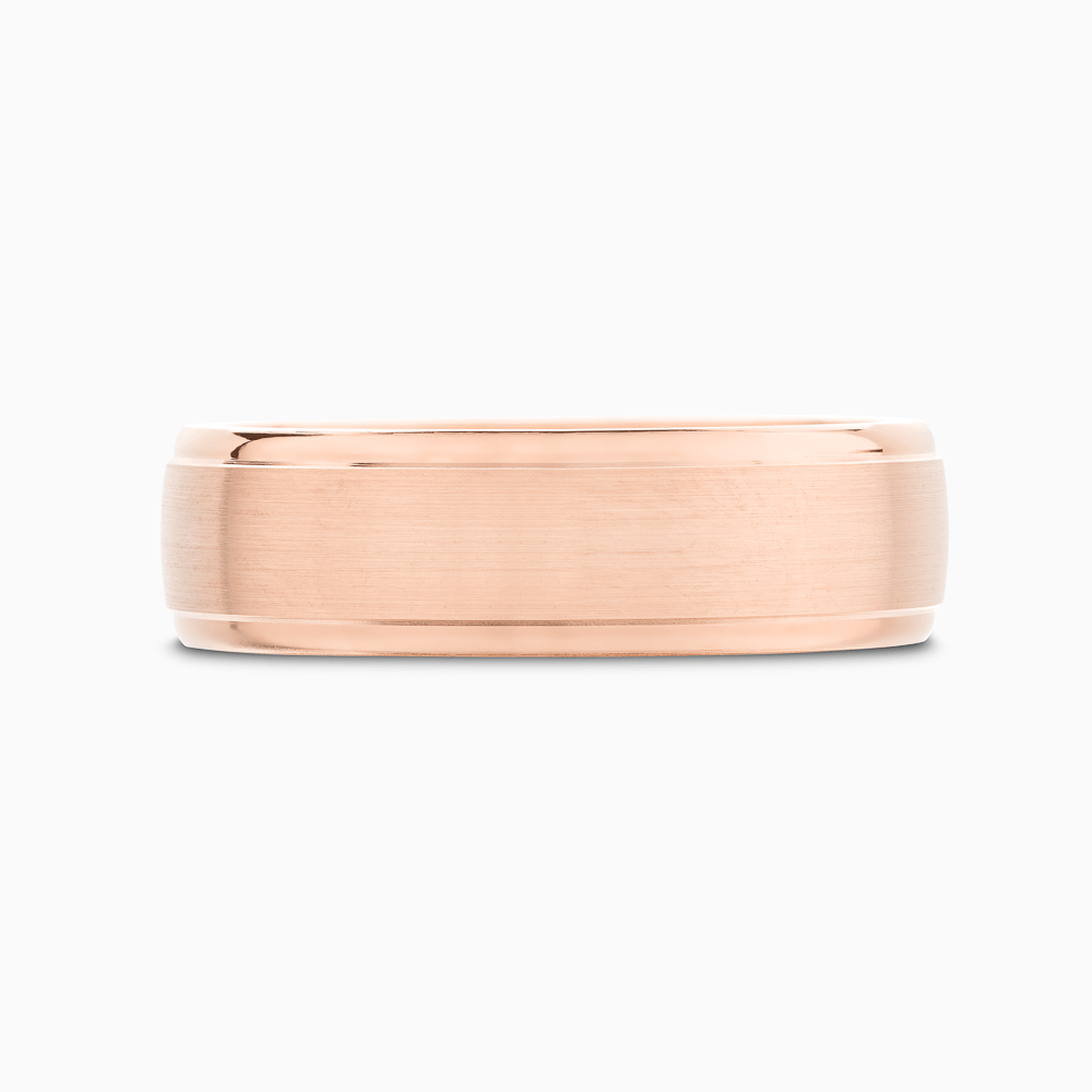 The Ecksand Thick Round-Edged Wedding Ring shown with Band: 6mm in 14k Rose Gold