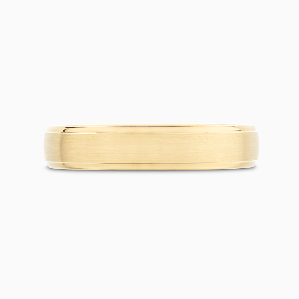 The Ecksand Round-Edged Wedding Ring shown with  in 18k Yellow Gold