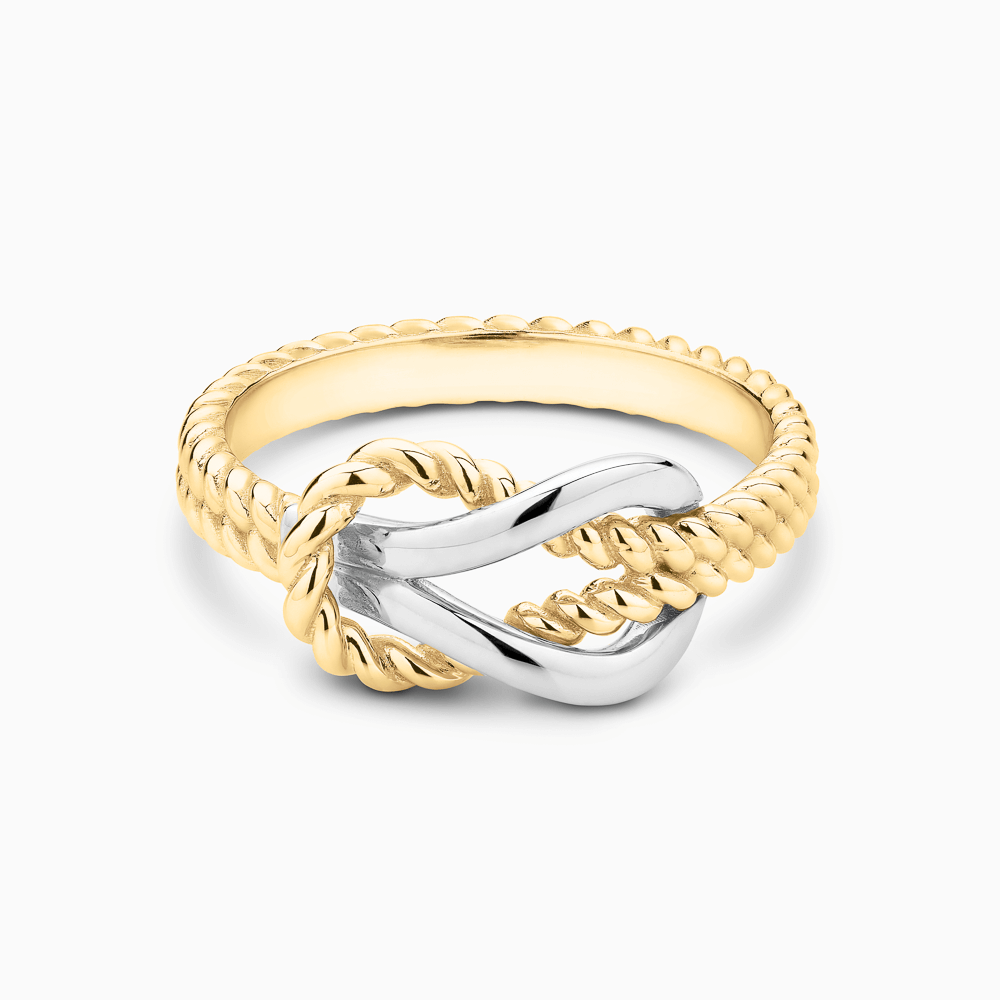 The Ecksand Twisted Gold Knot Ring shown with  in 14k Yellow Gold