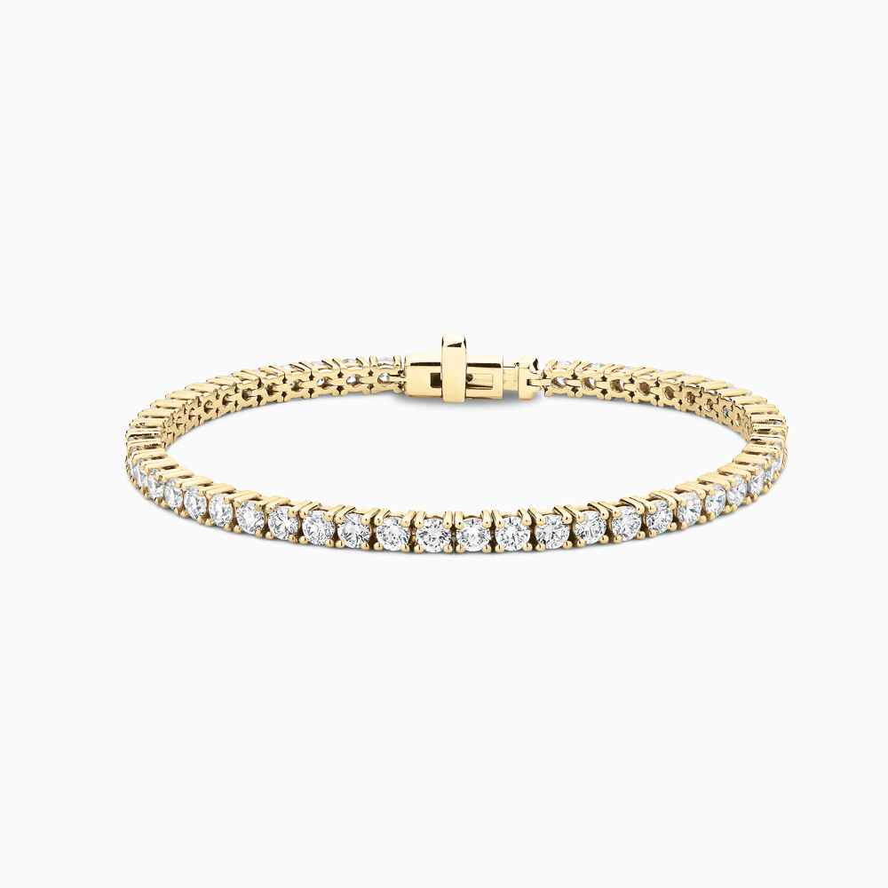 The Ecksand Diamond Tennis Bracelet shown with Natural VS2+/ F+ in 18k Yellow Gold