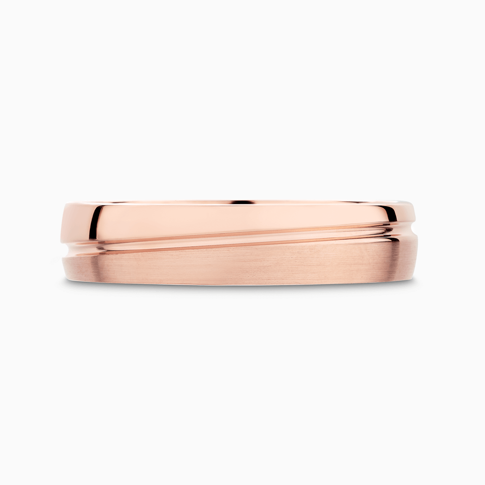 The Ecksand Iconic Wedding Band shown with Band: 5mm in 14k Rose Gold
