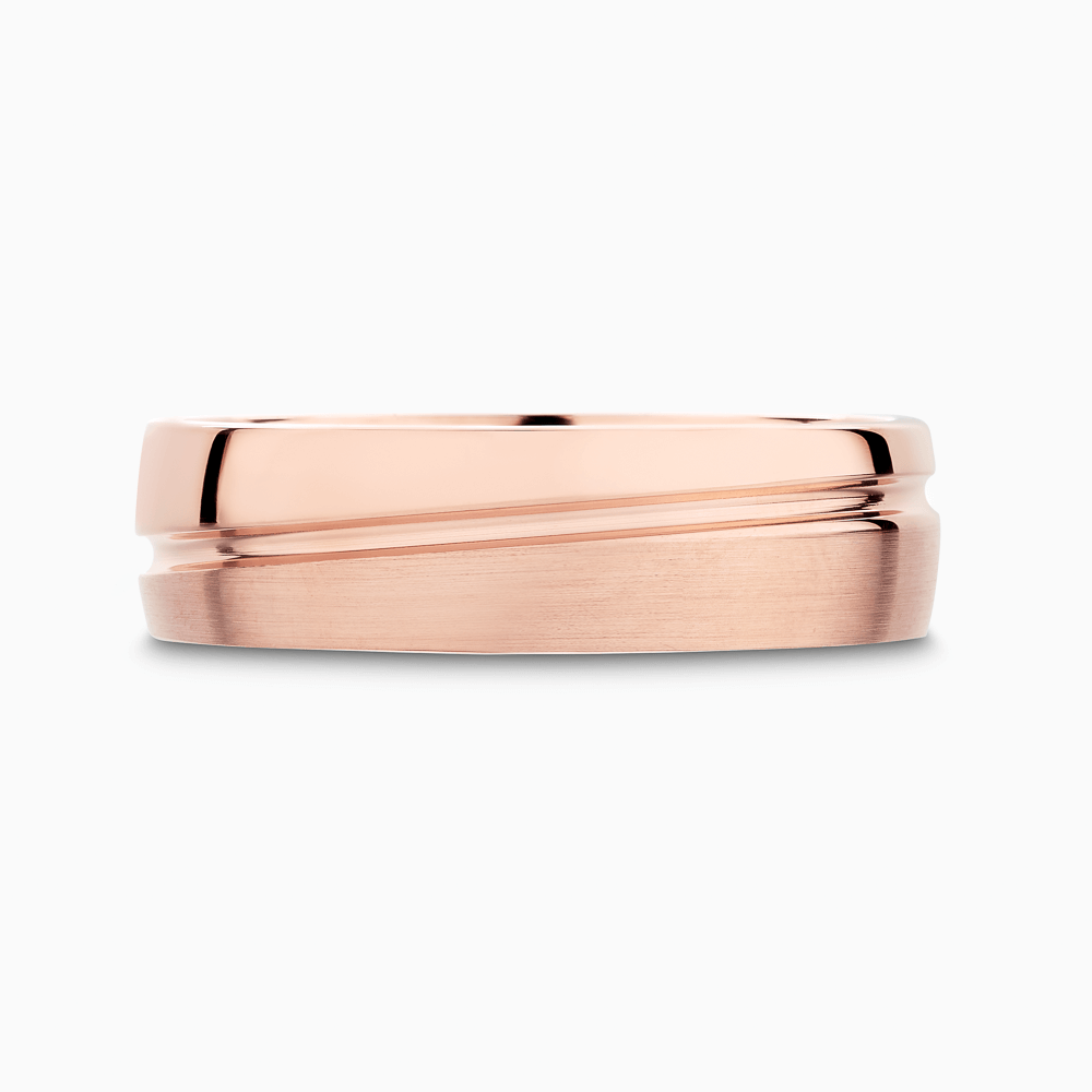 The Ecksand Iconic Wedding Band shown with Band: 6mm in 14k Rose Gold