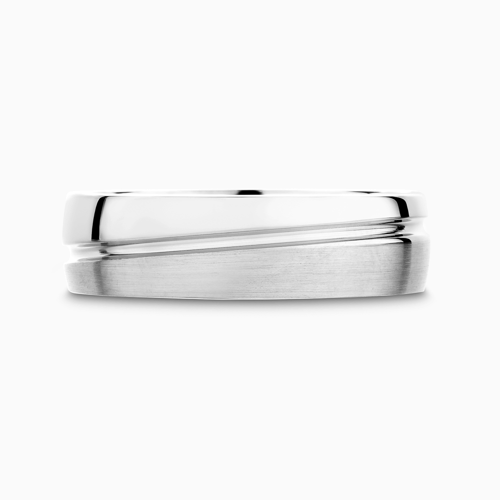 The Ecksand Iconic Wedding Band shown with Band: 6mm in 18k White Gold