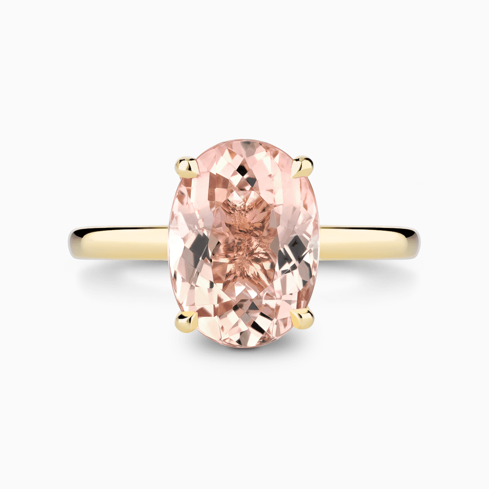 Pink morganite and rose 2025 gold ring